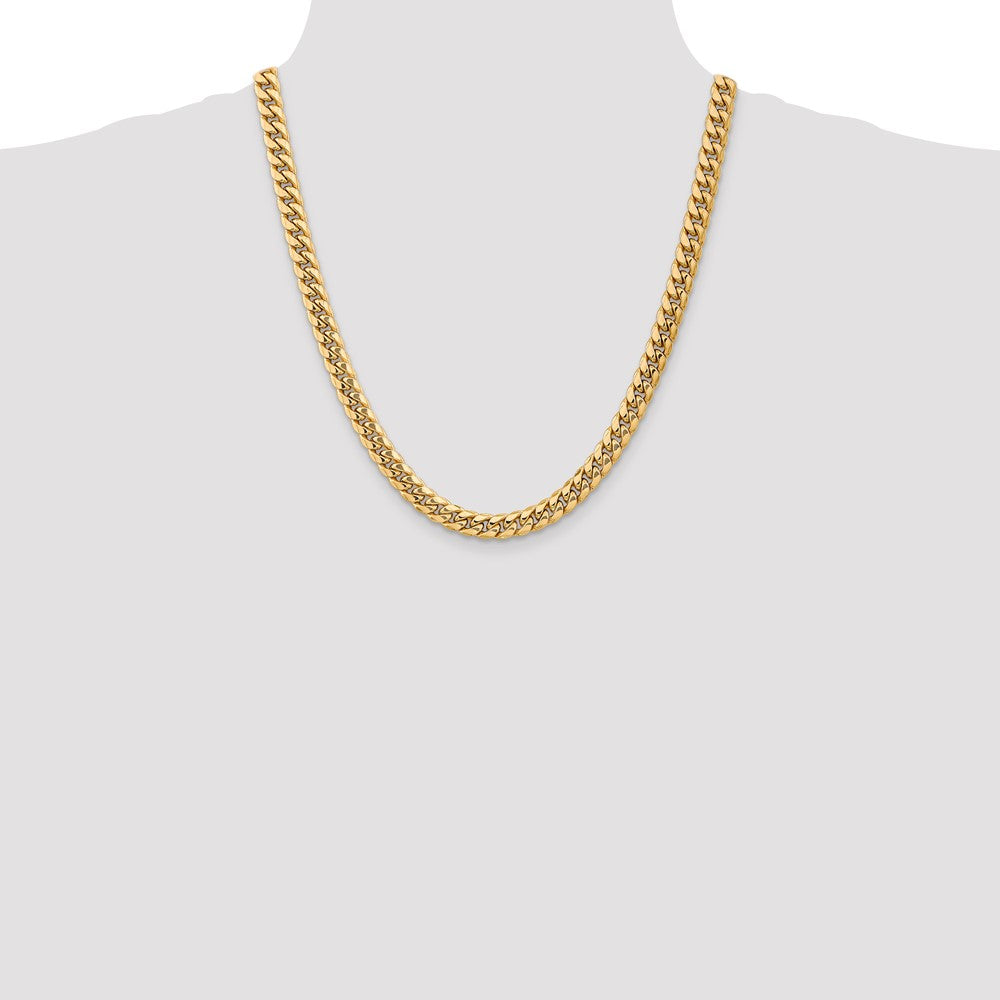 Semi-Solid Miami Cuban with Lobster Clasp Chain - WBC