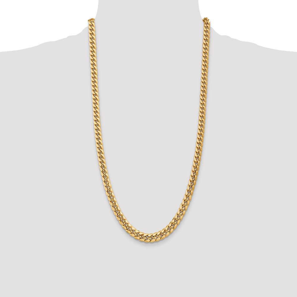 Semi-Solid Miami Cuban with Lobster Clasp Chain - WBC