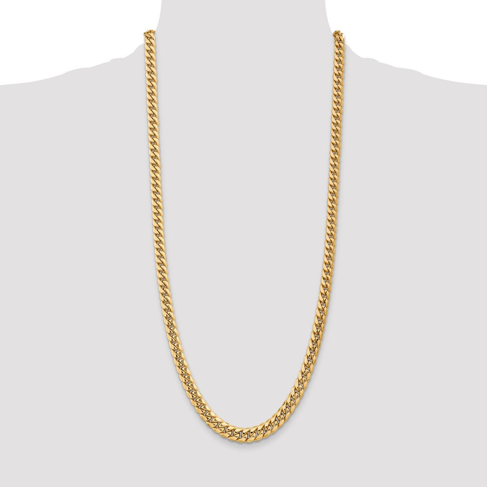 Semi-Solid Miami Cuban with Lobster Clasp Chain - WBC