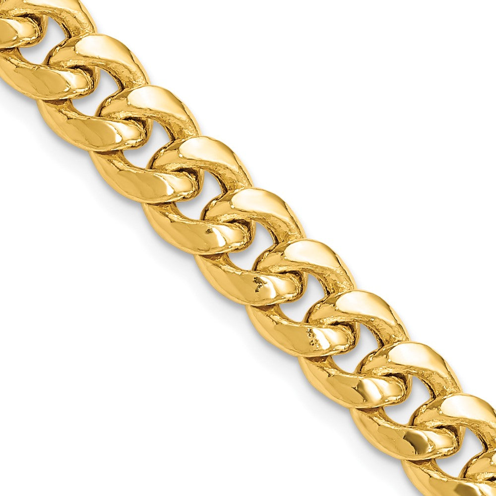 Semi-Solid Miami Cuban with Lobster Clasp Bracelet - WBC