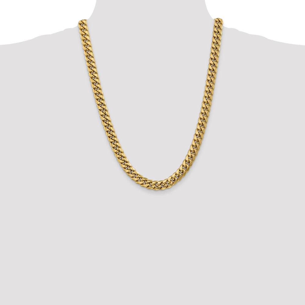 Semi-Solid Miami Cuban with Lobster Clasp Chain - WBC