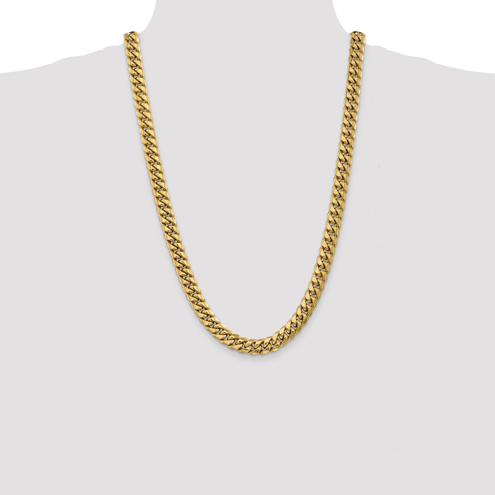 Semi-Solid Miami Cuban with Lobster Clasp Chain - WBC