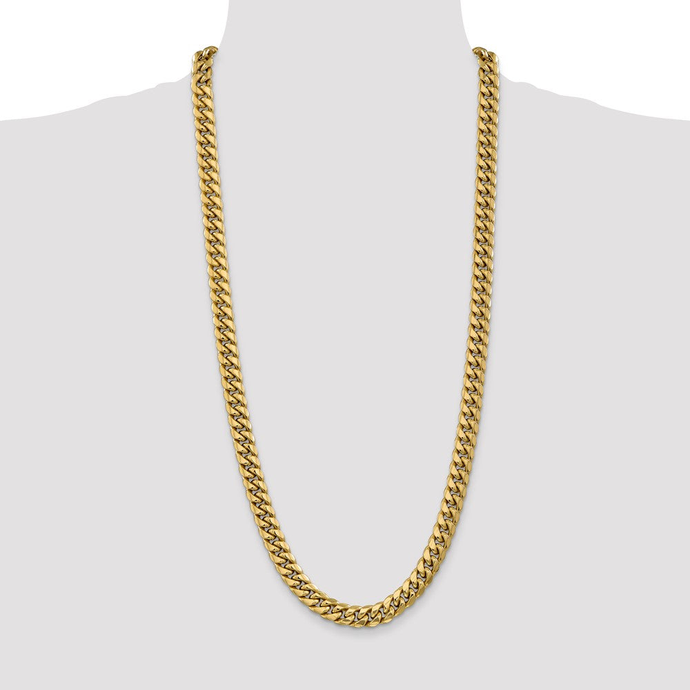 Semi-Solid Miami Cuban with Lobster Clasp Chain - WBC