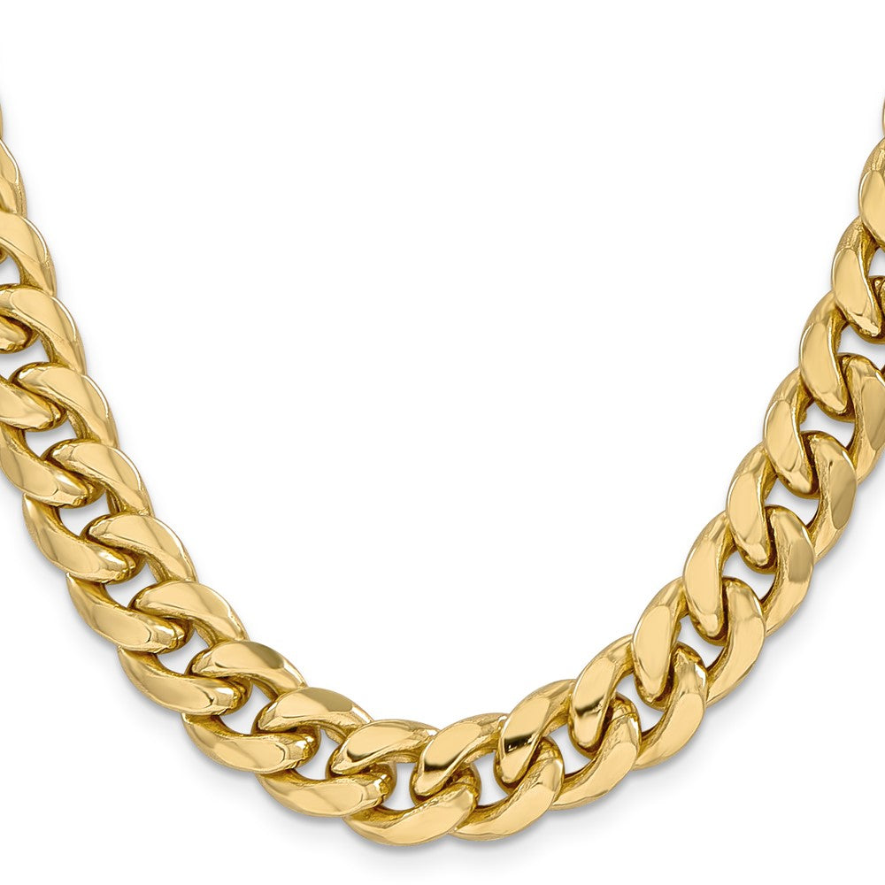 Semi-Solid Miami Cuban with Lobster Clasp Chain - WBC