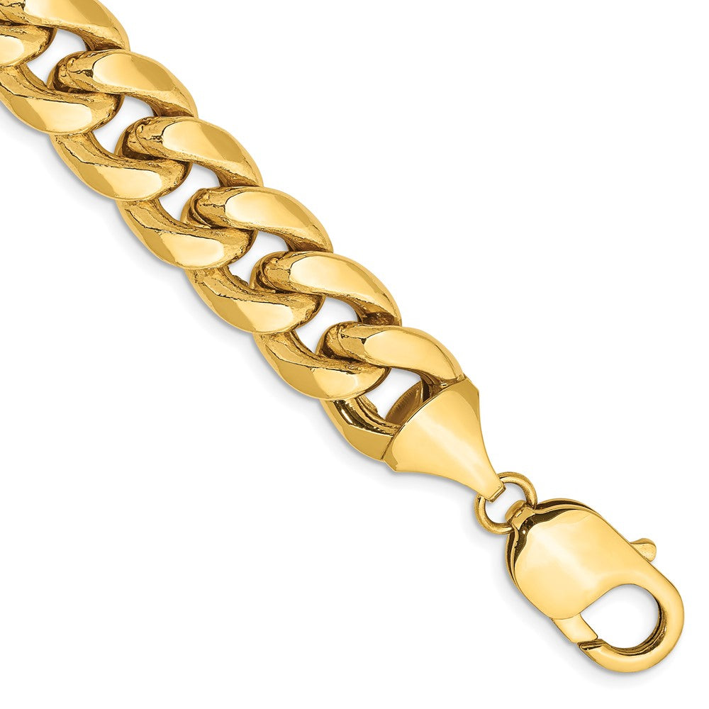Semi-Solid Miami Cuban with Lobster Clasp Bracelet - WBC