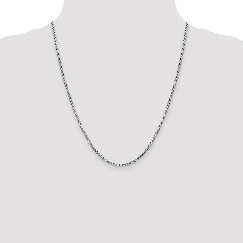 Semi-Solid Round Box with Lobster Clasp Chain - WBC