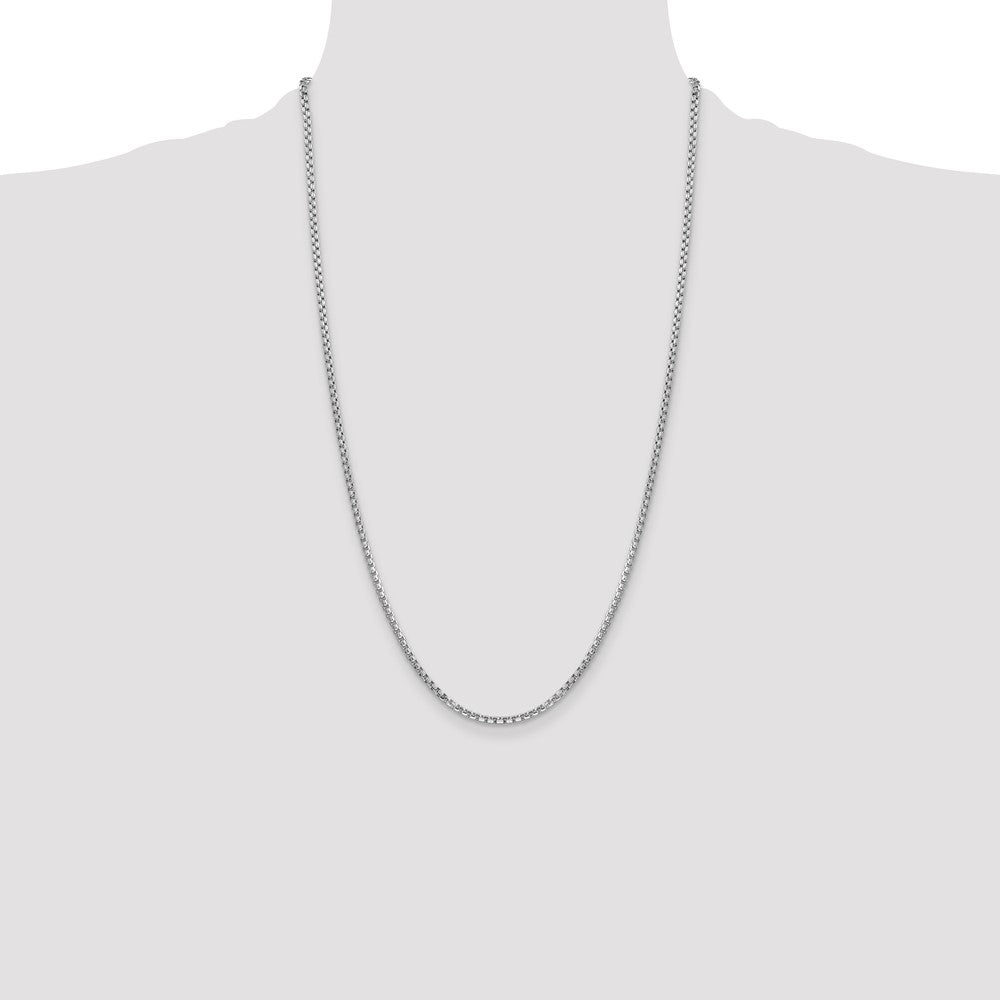 Semi-Solid Round Box with Lobster Clasp Chain - WBC