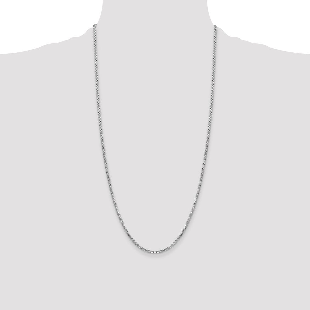 Semi-Solid Round Box with Lobster Clasp Chain - WBC