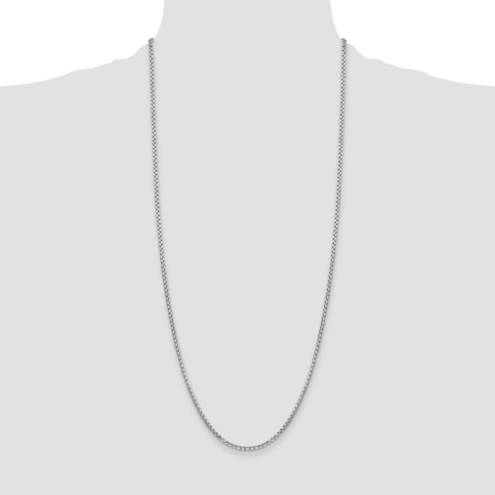 Semi-Solid Round Box with Lobster Clasp Chain - WBC