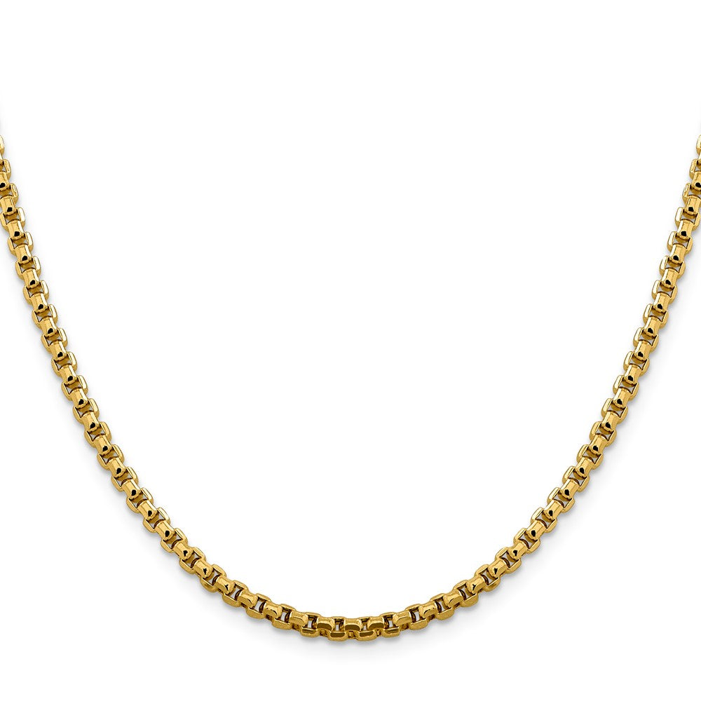 Semi-Solid Round Box with Lobster Clasp Chain - WBC