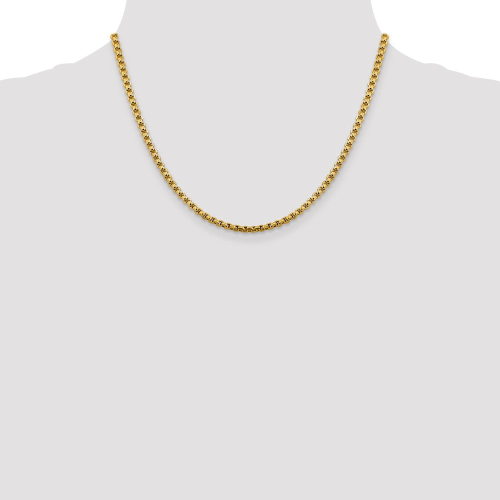 Semi-Solid Round Box with Lobster Clasp Chain - WBC