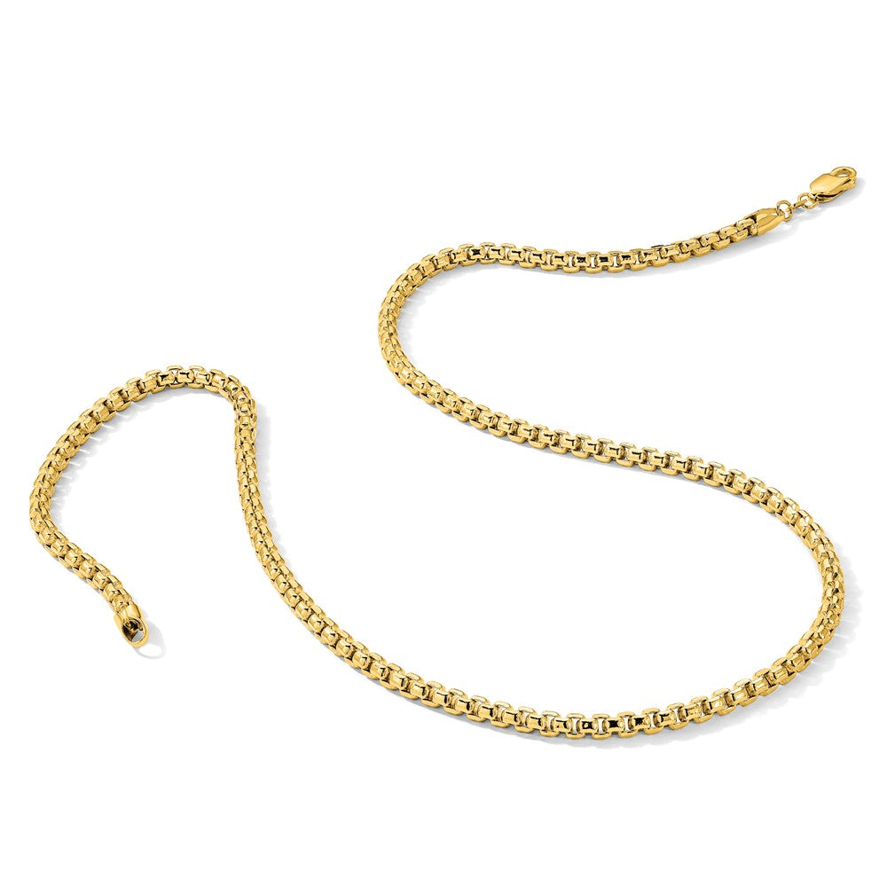 Semi-Solid Round Box with Lobster Clasp Chain - WBC