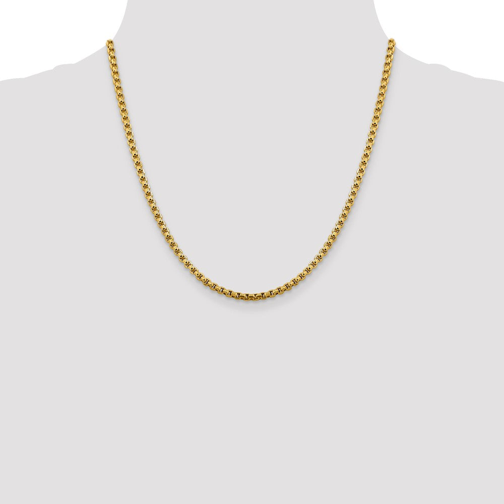 Semi-Solid Round Box with Lobster Clasp Chain - WBC
