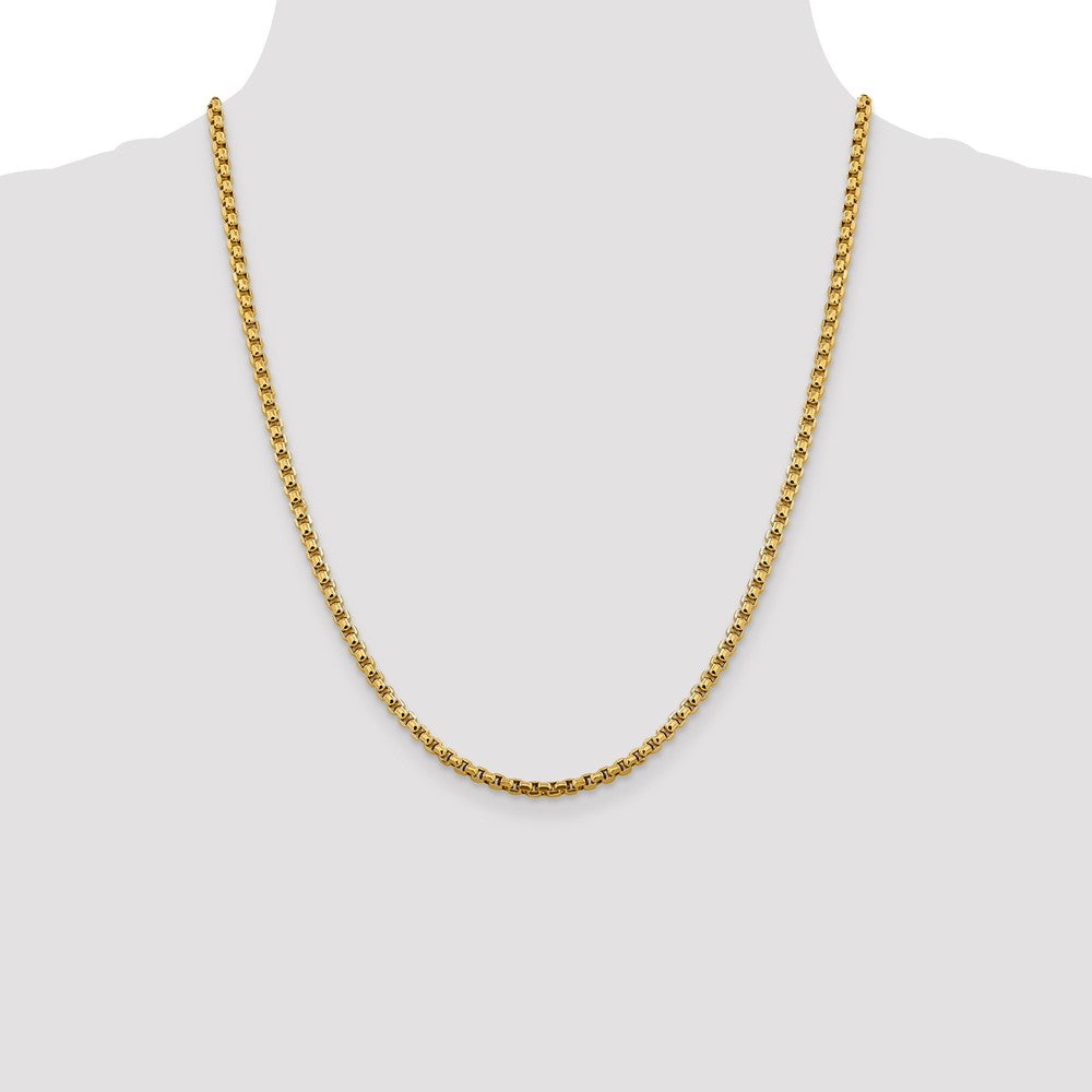 Semi-Solid Round Box with Lobster Clasp Chain - WBC