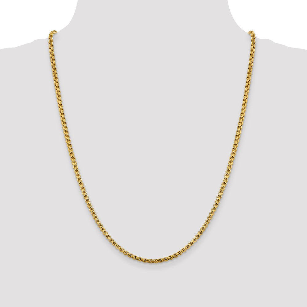 Semi-Solid Round Box with Lobster Clasp Chain - WBC