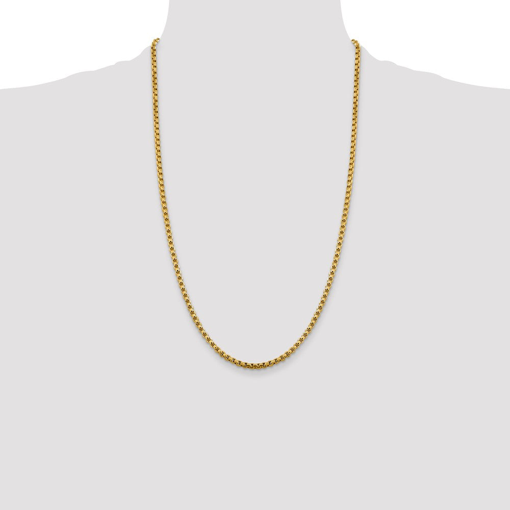 Semi-Solid Round Box with Lobster Clasp Chain - WBC