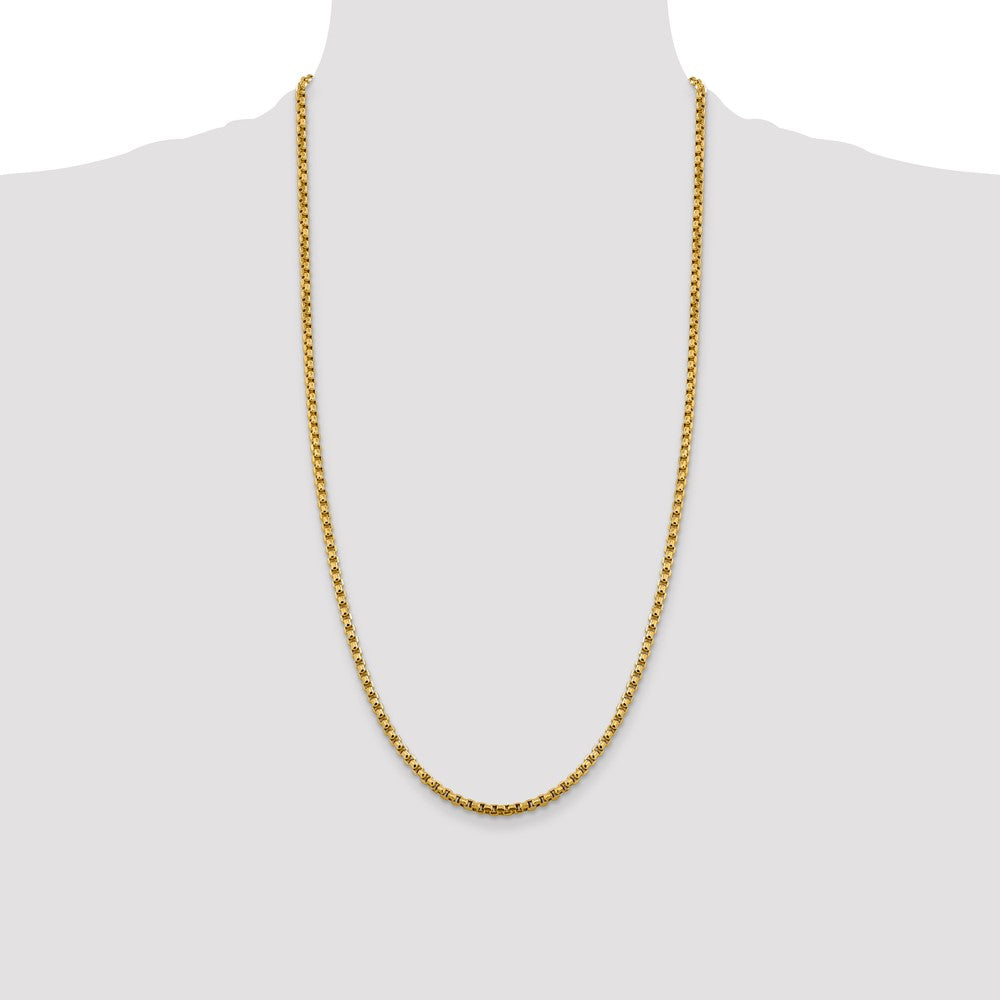 Semi-Solid Round Box with Lobster Clasp Chain - WBC