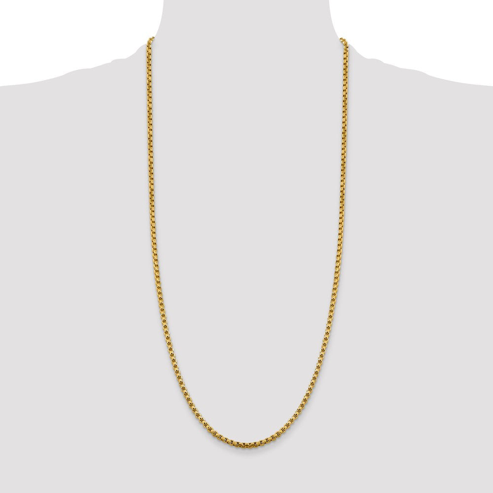 Semi-Solid Round Box with Lobster Clasp Chain - WBC