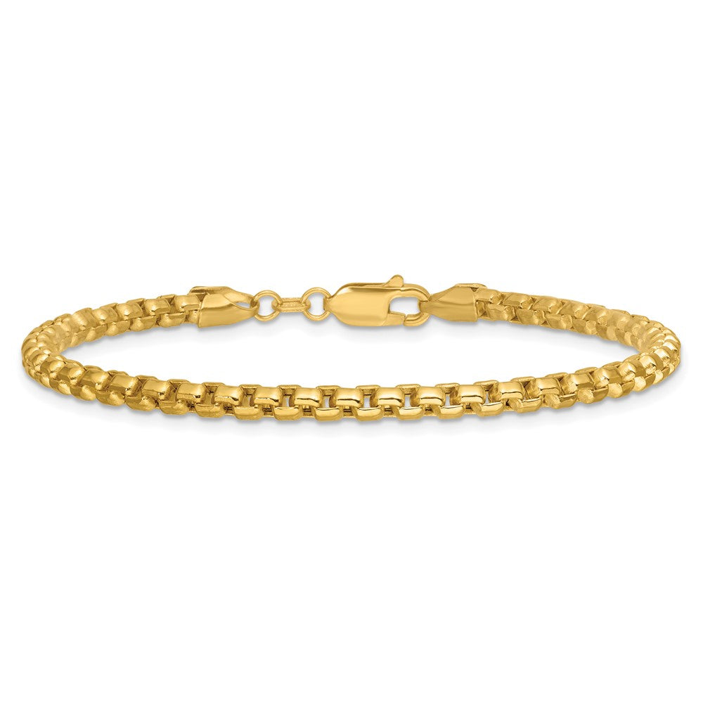 Semi-Solid Round Box with Lobster Clasp Bracelet - WBC