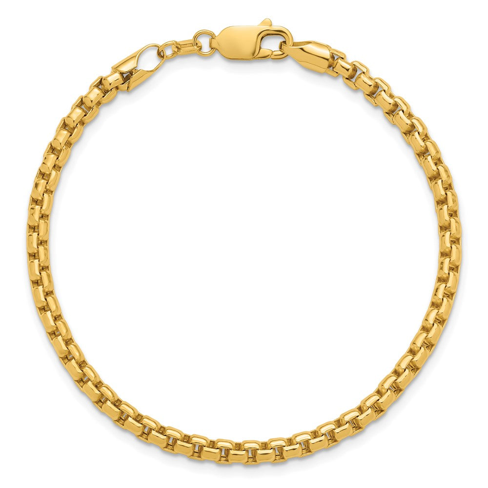 Semi-Solid Round Box with Lobster Clasp Bracelet - WBC