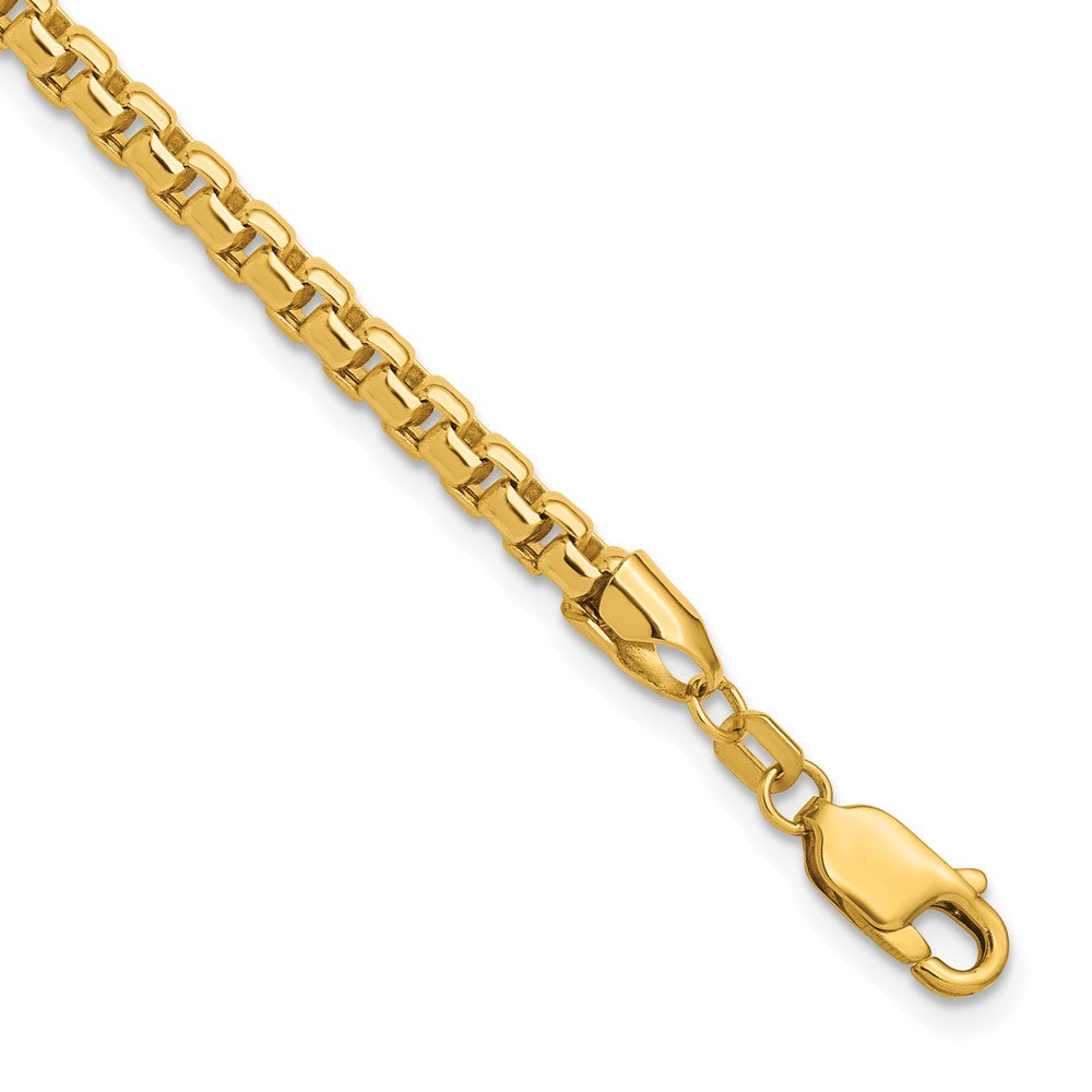 Semi-Solid Round Box with Lobster Clasp Bracelet - WBC