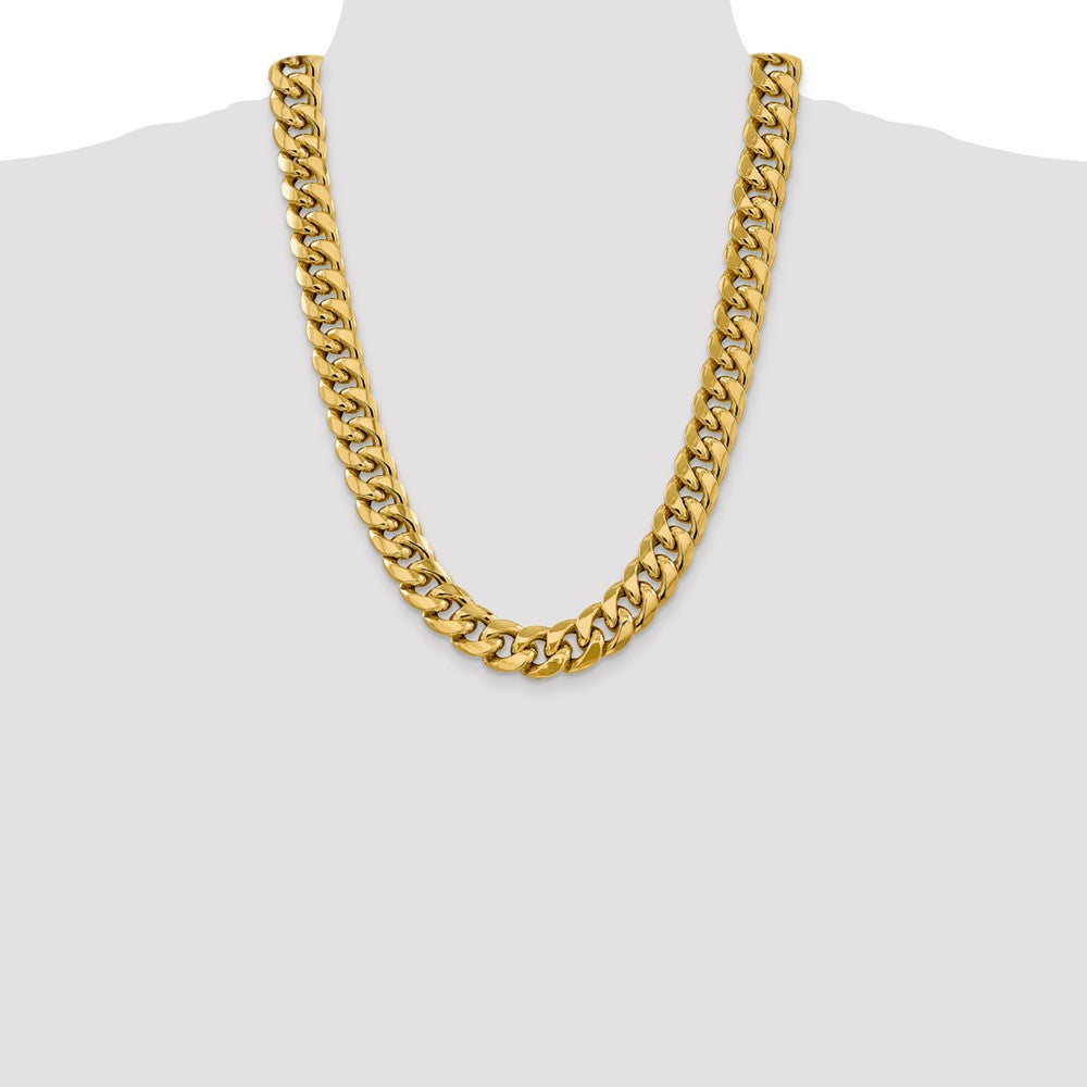 Semi-Solid Miami Cuban with Lobster Clasp Chain - WBC
