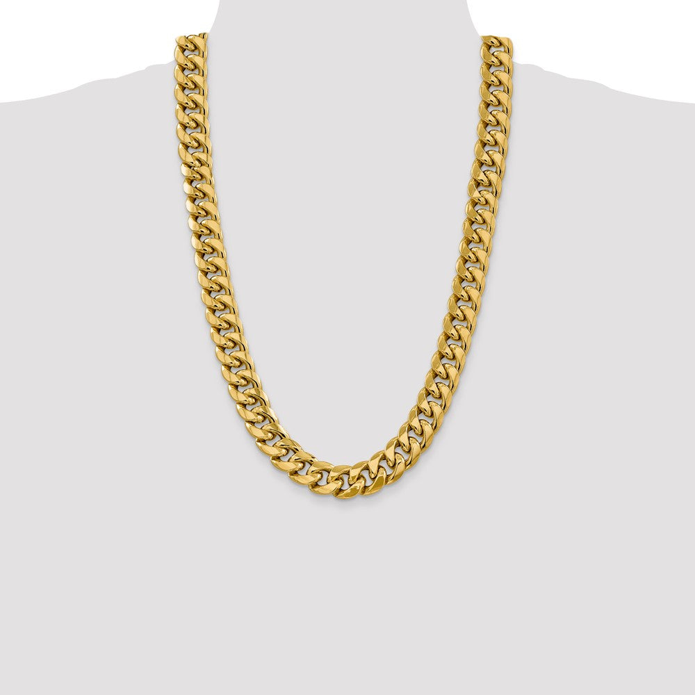 Semi-Solid Miami Cuban with Lobster Clasp Chain - WBC