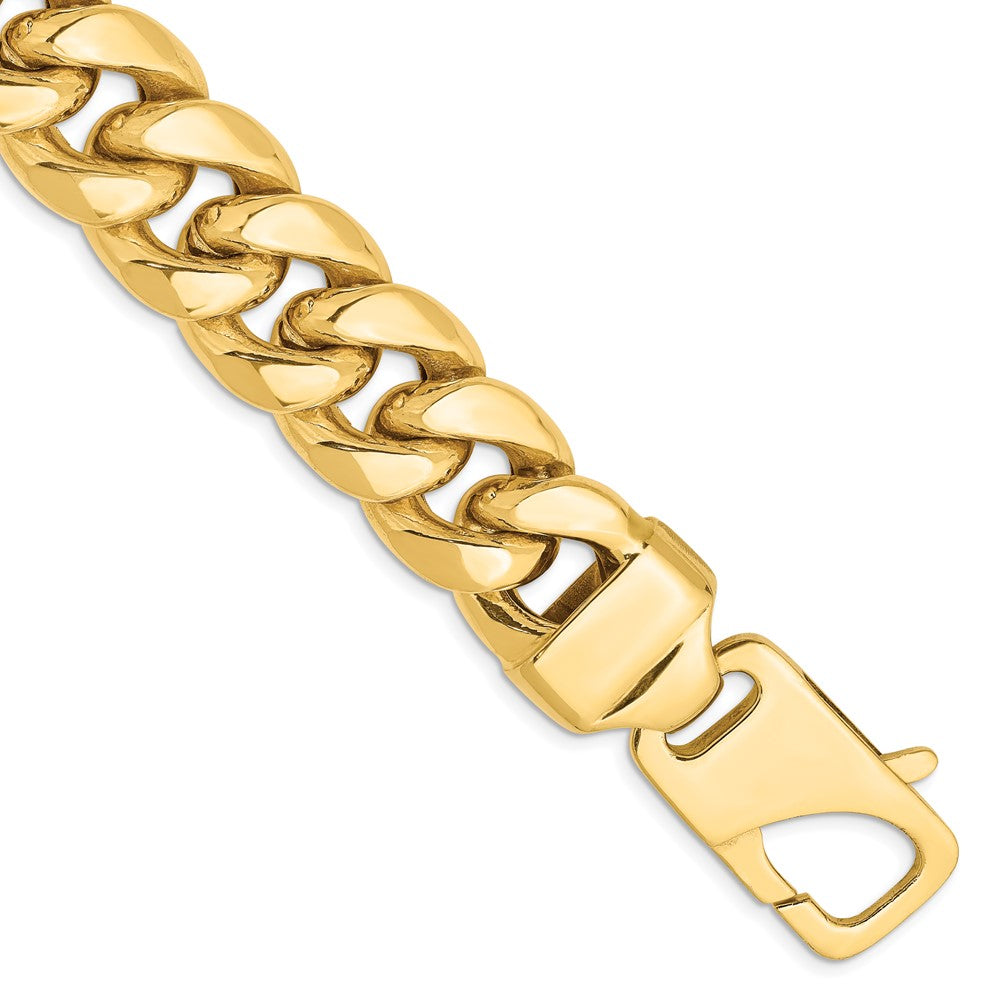 Semi-Solid Miami Cuban with Lobster Clasp Bracelet - WBC