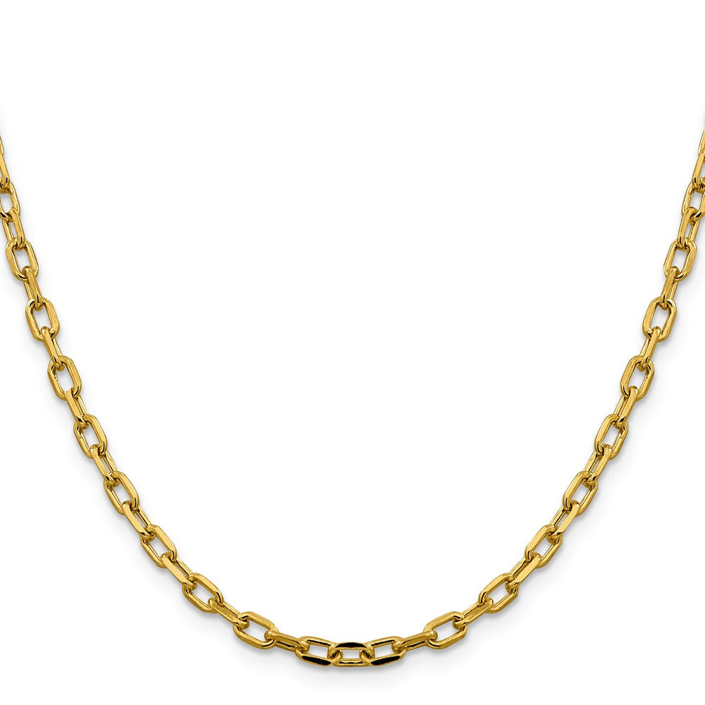 Semi-Solid Diamond-cut Open Link Cable with Lobster Clasp Chain - WBC