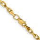 Semi-Solid Diamond-cut Open Link Cable with Lobster Clasp Chain - WBC