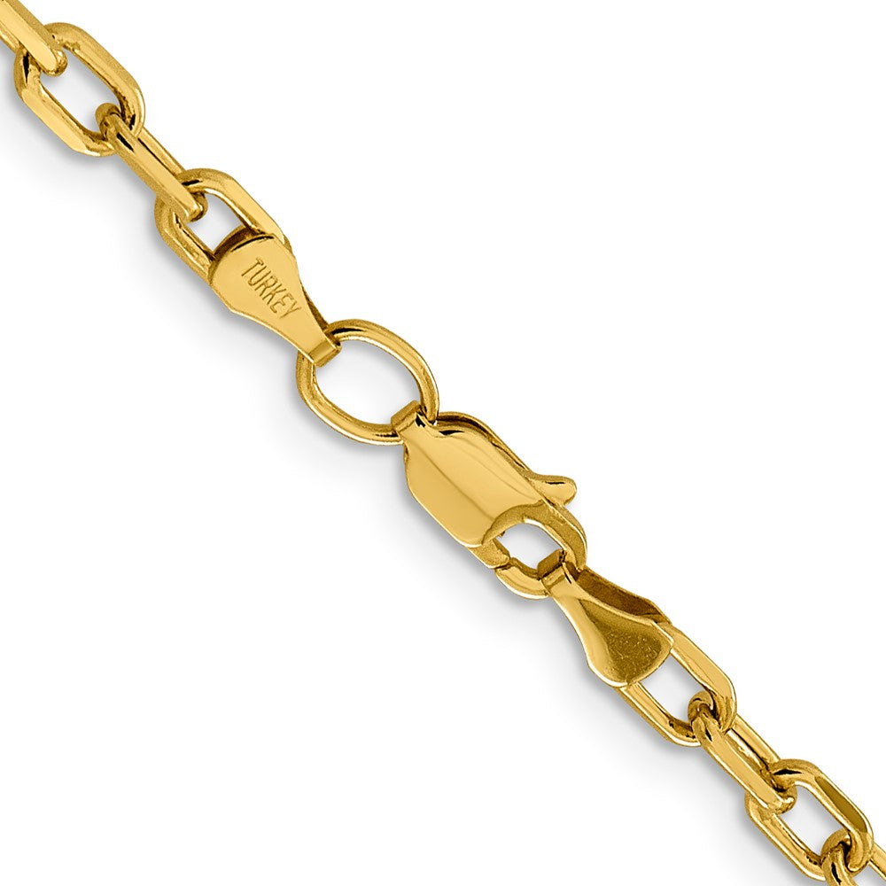 Semi-Solid Diamond-cut Open Link Cable with Lobster Clasp Chain - WBC