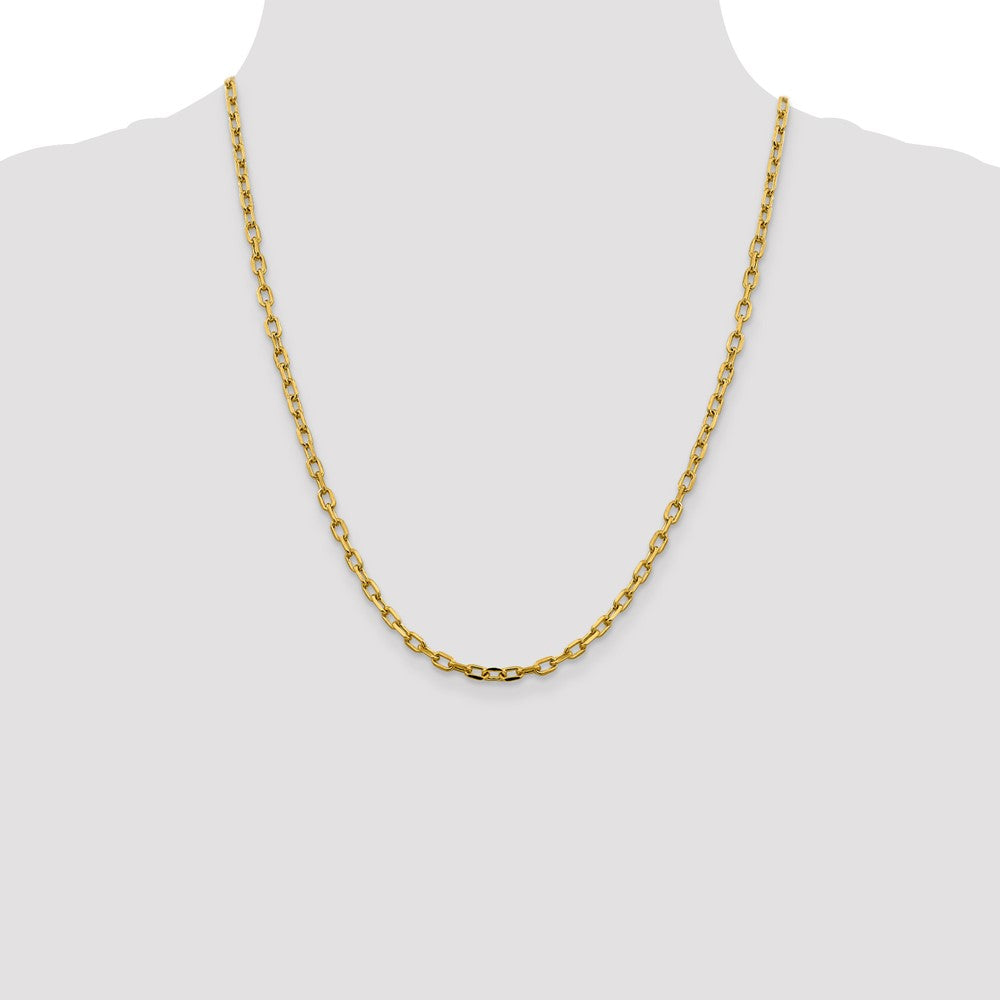 Semi-Solid Diamond-cut Open Link Cable with Lobster Clasp Chain - WBC