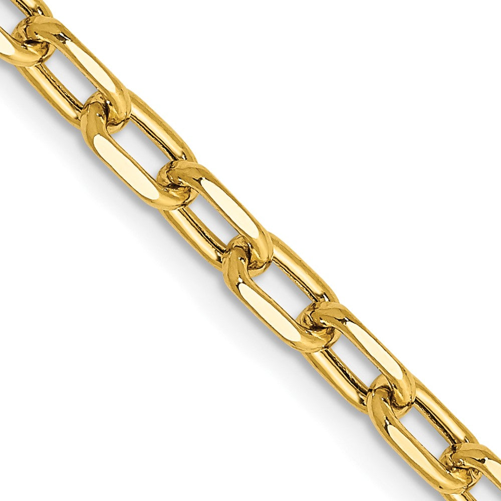 Semi-Solid Diamond-cut Open Link Cable with Lobster Clasp Chain - WBC