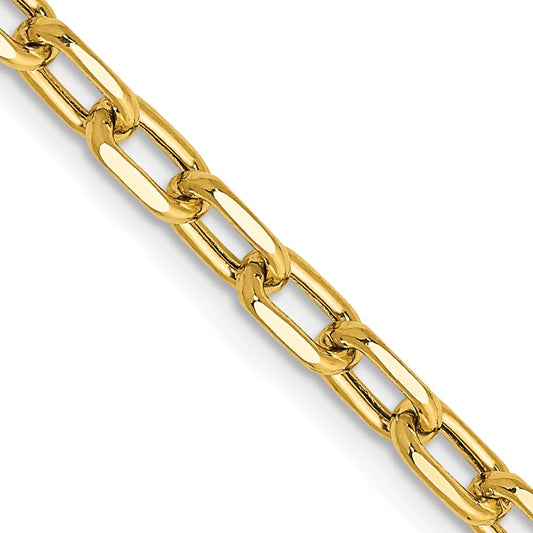 Semi-Solid Diamond-cut Open Link Cable with Lobster Clasp Chain - WBC