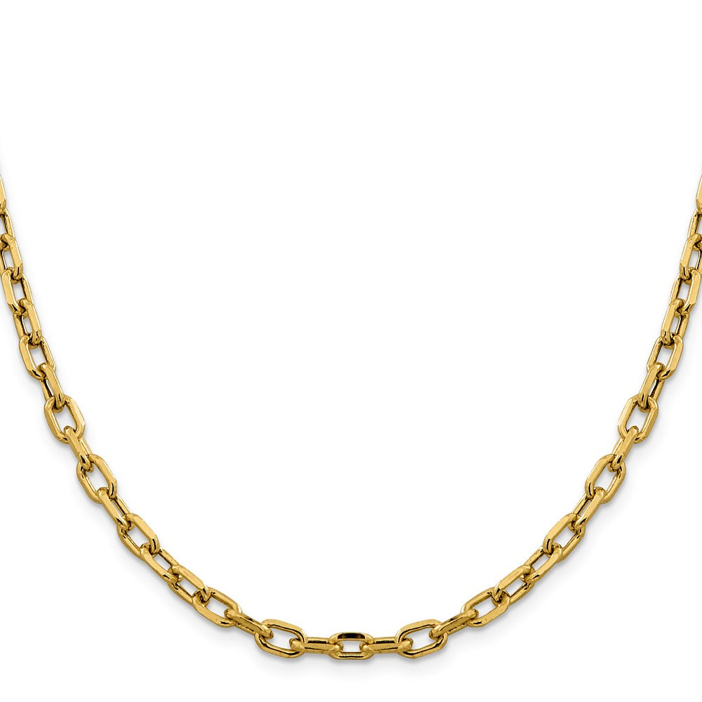 Semi-Solid Diamond-cut Open Link Cable with Lobster Clasp Chain - WBC