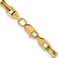 Semi-Solid Diamond-cut Open Link Cable with Lobster Clasp Chain - WBC