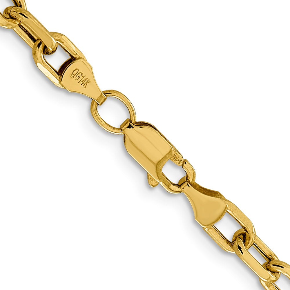 Semi-Solid Diamond-cut Open Link Cable with Lobster Clasp Chain - WBC