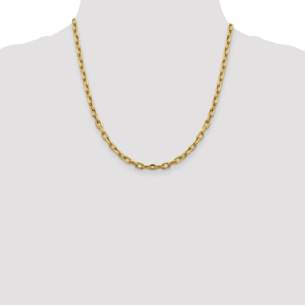 Semi-Solid Diamond-cut Open Link Cable with Lobster Clasp Chain - WBC