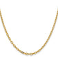 Semi-Solid Diamond-cut Open Link Cable with Lobster Clasp Chain - WBC