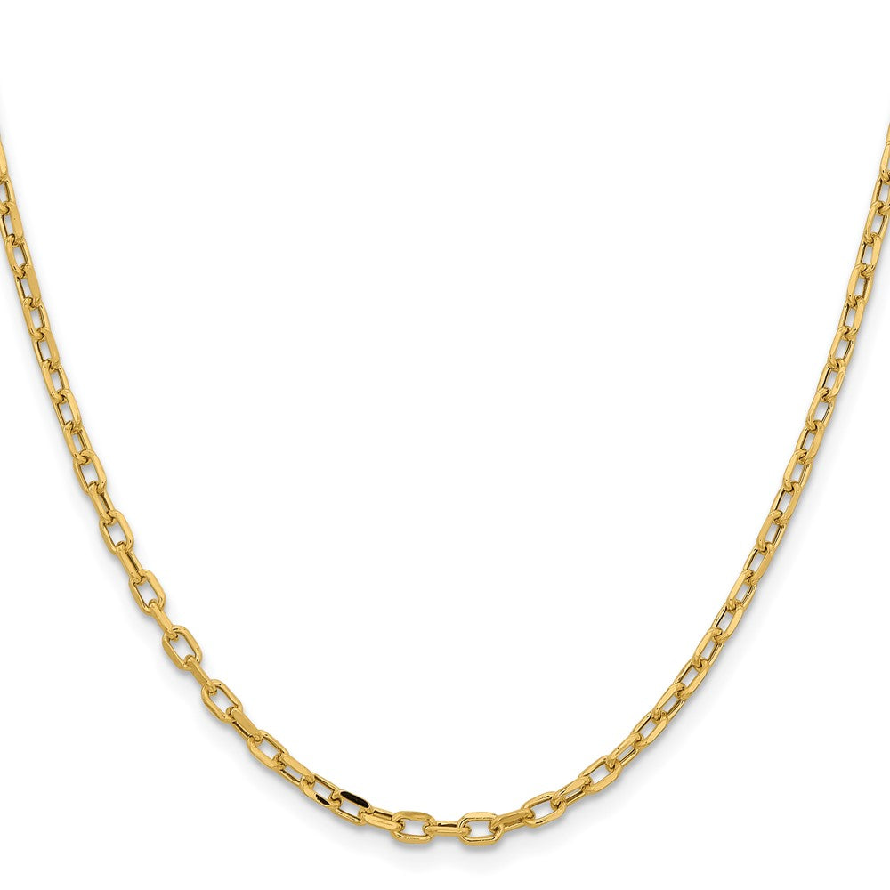 Semi-Solid Diamond-cut Open Link Cable with Lobster Clasp Chain - WBC