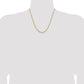 Semi-Solid Diamond-cut Open Link Cable with Lobster Clasp Chain - WBC