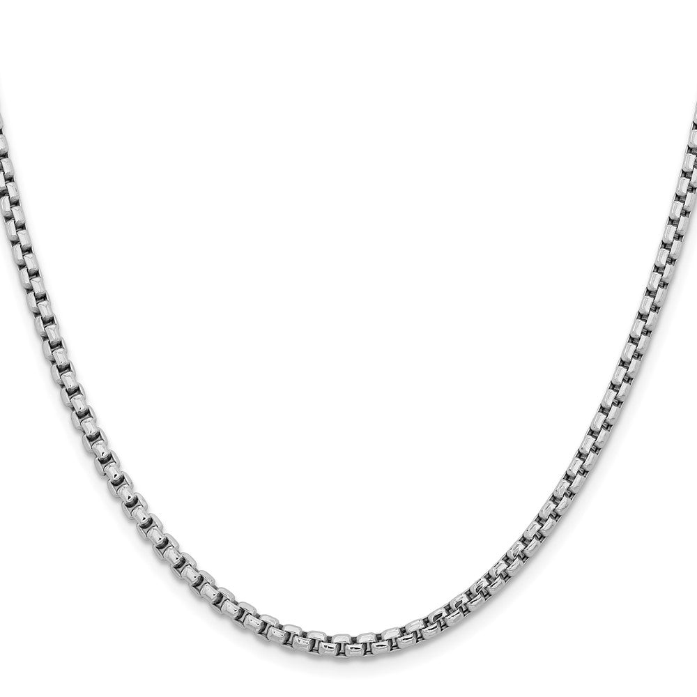Semi-Solid Round Box with Lobster Clasp Chain - WBC