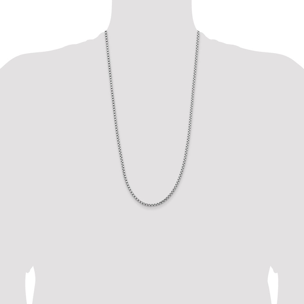 Semi-Solid Round Box with Lobster Clasp Chain - WBC