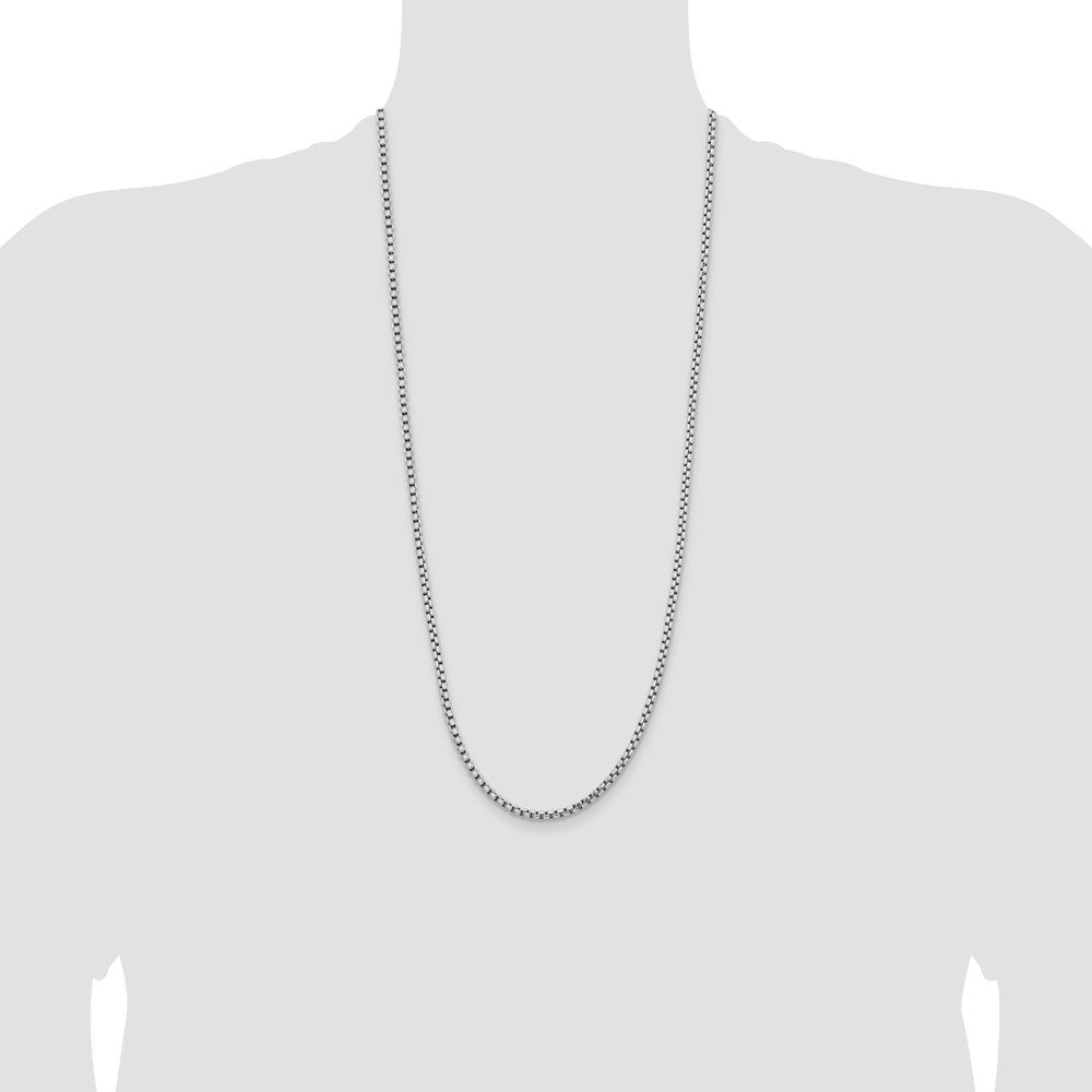 Semi-Solid Round Box with Lobster Clasp Chain - WBC