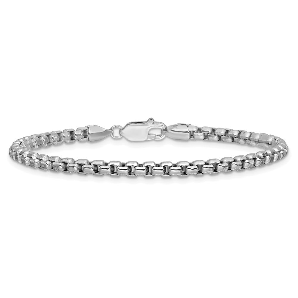 Semi-Solid Round Box with Lobster Clasp Bracelet - WBC