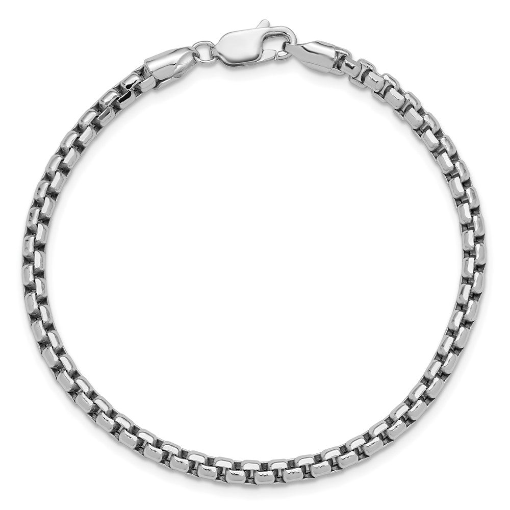 Semi-Solid Round Box with Lobster Clasp Bracelet - WBC