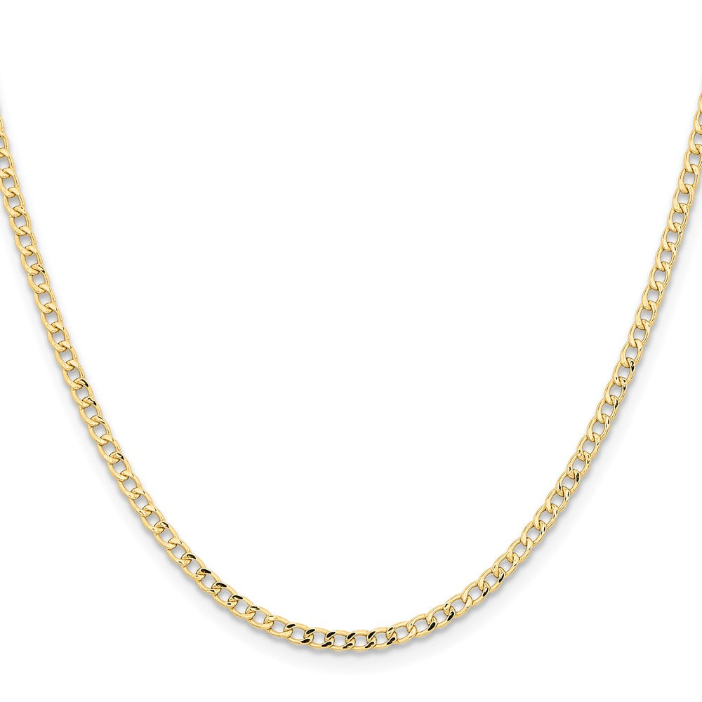 Semi-Solid Curb with Lobster Clasp Chain - WBC