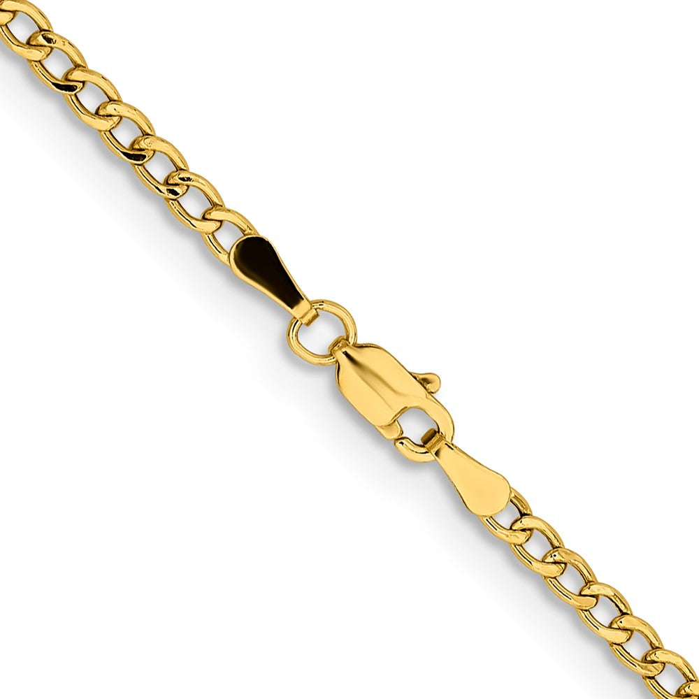 Semi-Solid Curb with Lobster Clasp Chain - WBC