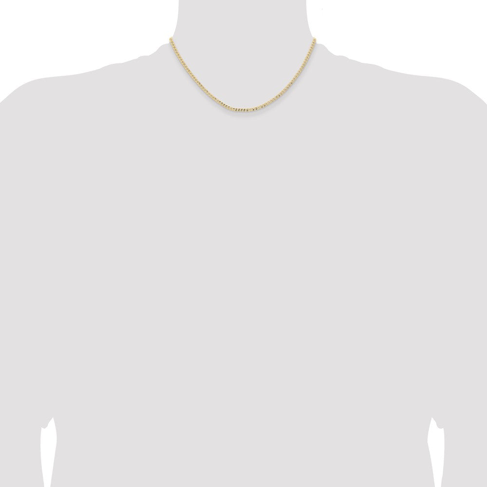 Semi-Solid Curb with Lobster Clasp Chain - WBC