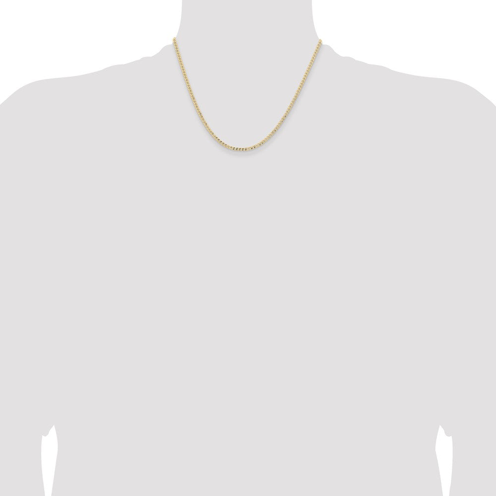 Semi-Solid Curb with Lobster Clasp Chain - WBC